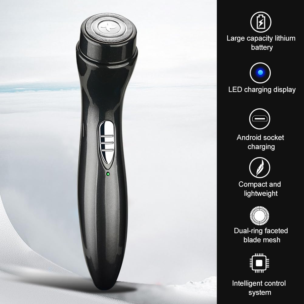 Mini Electric Shaver, Cordless Pocket Size Beard Trimmer, Portable Usb Rechargeable Wet And Dry Beard Grooming Kit Suitable For