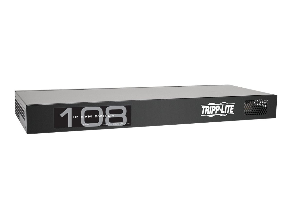 TRIPP LITE 8-Port Compact 1+1 User Rackmount Cat5 IP KVM Switch (B072-008-1-IP),Black