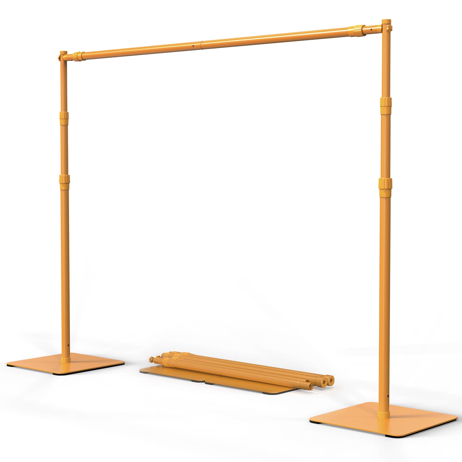 ShowMaven Backdrop Stand, 8x10 ft Adjustable Photo Backdrop Stand Kit, Heavy Duty Backdrop Stand with Steel Base for Photography