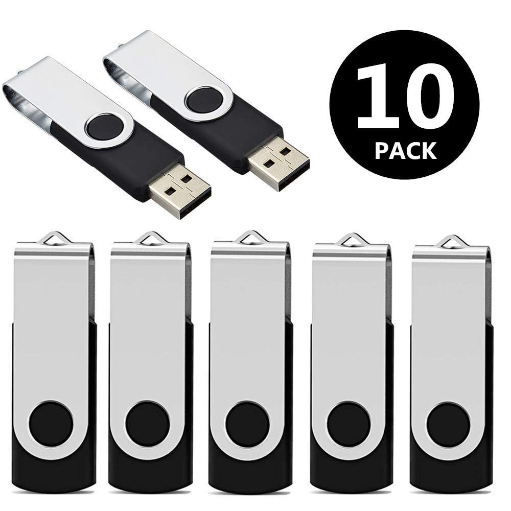 Aiibe 64Gb Flash Drive 3.0 10 Pack 64Gb Usb Flash Drives High Speed Thumb Drive Jump Drive Memory Stick Pen Drive Usb Drive 64Gb Bulk, Black