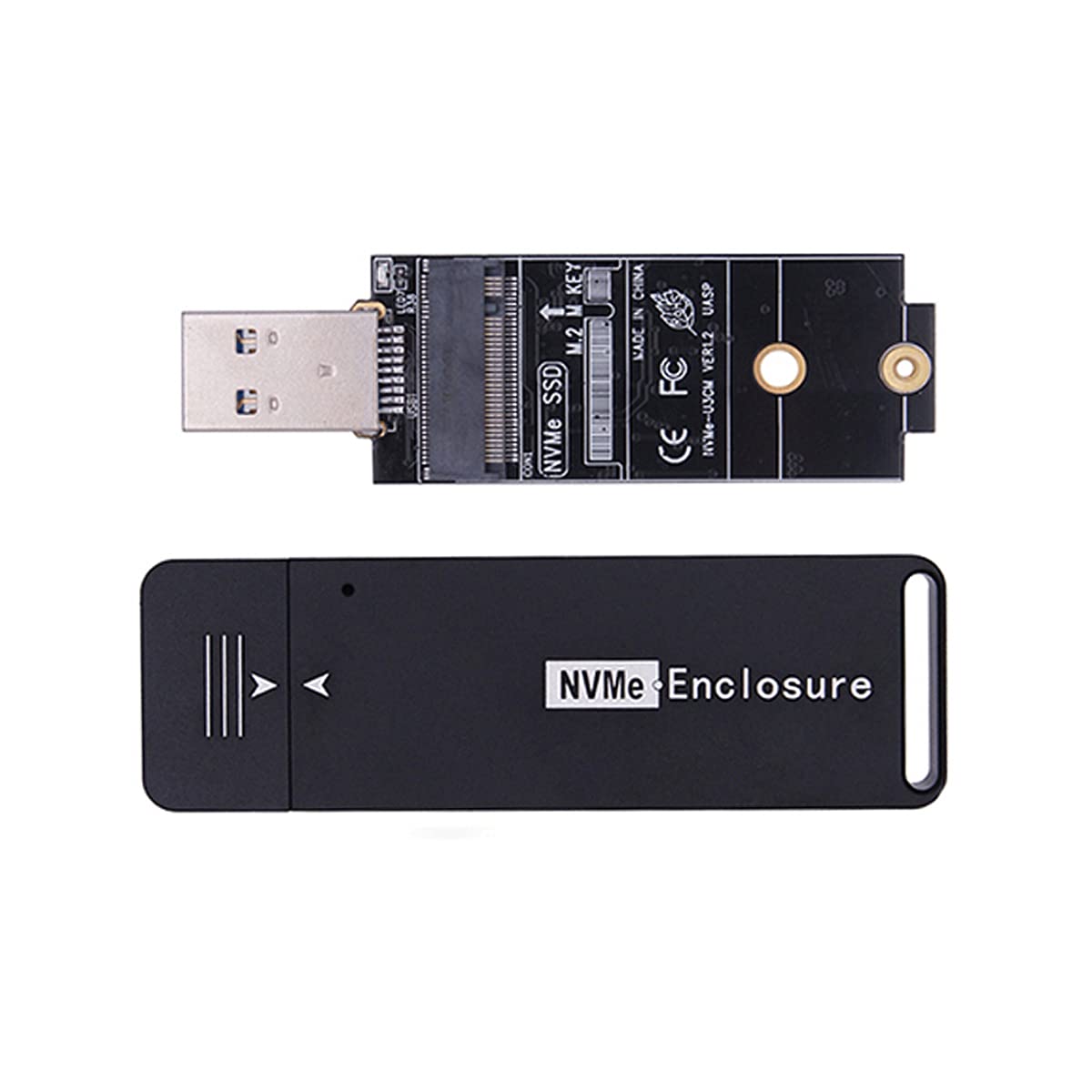 CY M.2 NVME SSD Enclosure Adapter USB 3.1 Gen2 10Gbp to NVME PCI-E M-Key Solid State Drive External Enclosure for 2242mm 2230mm 