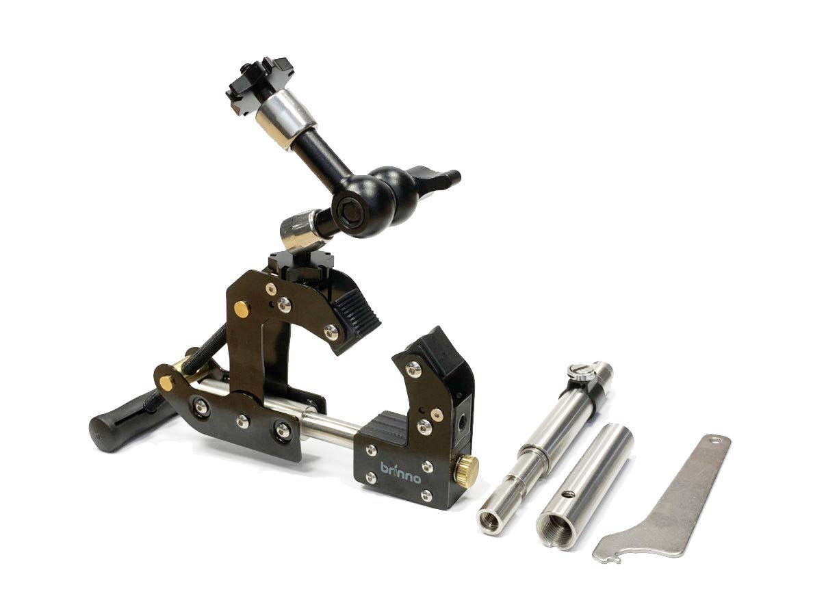 Brinno Acc1000P Camera Clamp Plus   Large, Industrial, Heavy Duty Camera Mounting Kit With Magic Arm And Extension Poles   Adjust To Any Surfaces, 360� Rotating Tripod   Universal �� Female Thread