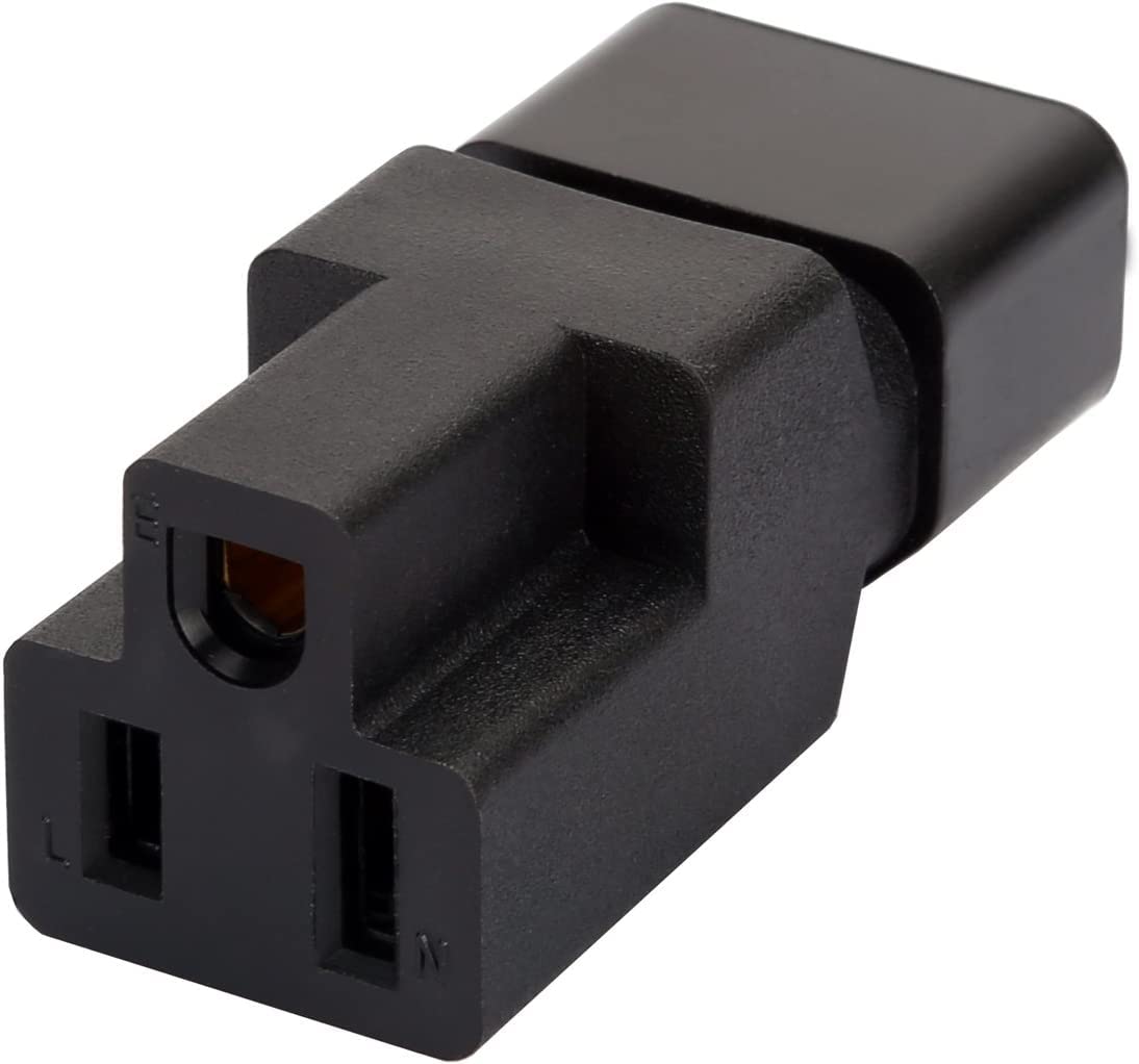 Toptekits Adapter Nema 5 15R To C14, Iec C14 Male To Nema 5 15R Power Converter Adaptor
