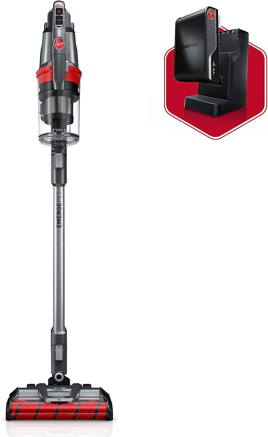 Hoover Onepwr Windtunnel Emerge Pet Cordless Lightweight Stick Vacuum Cleaner, With Above Floor Cleaning, All-Terrain Brush Roll