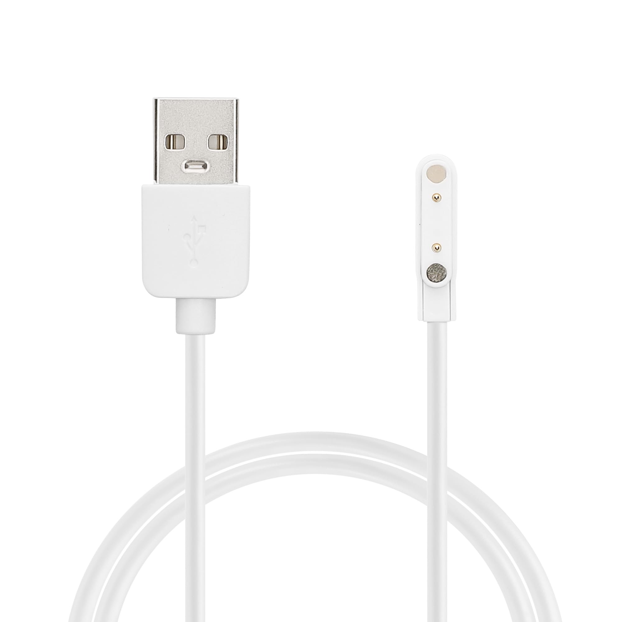 kwmobile USB Cable Charger Compatible with Xplora XGO 2 Cable - Charging Chord for Smart Watch - White