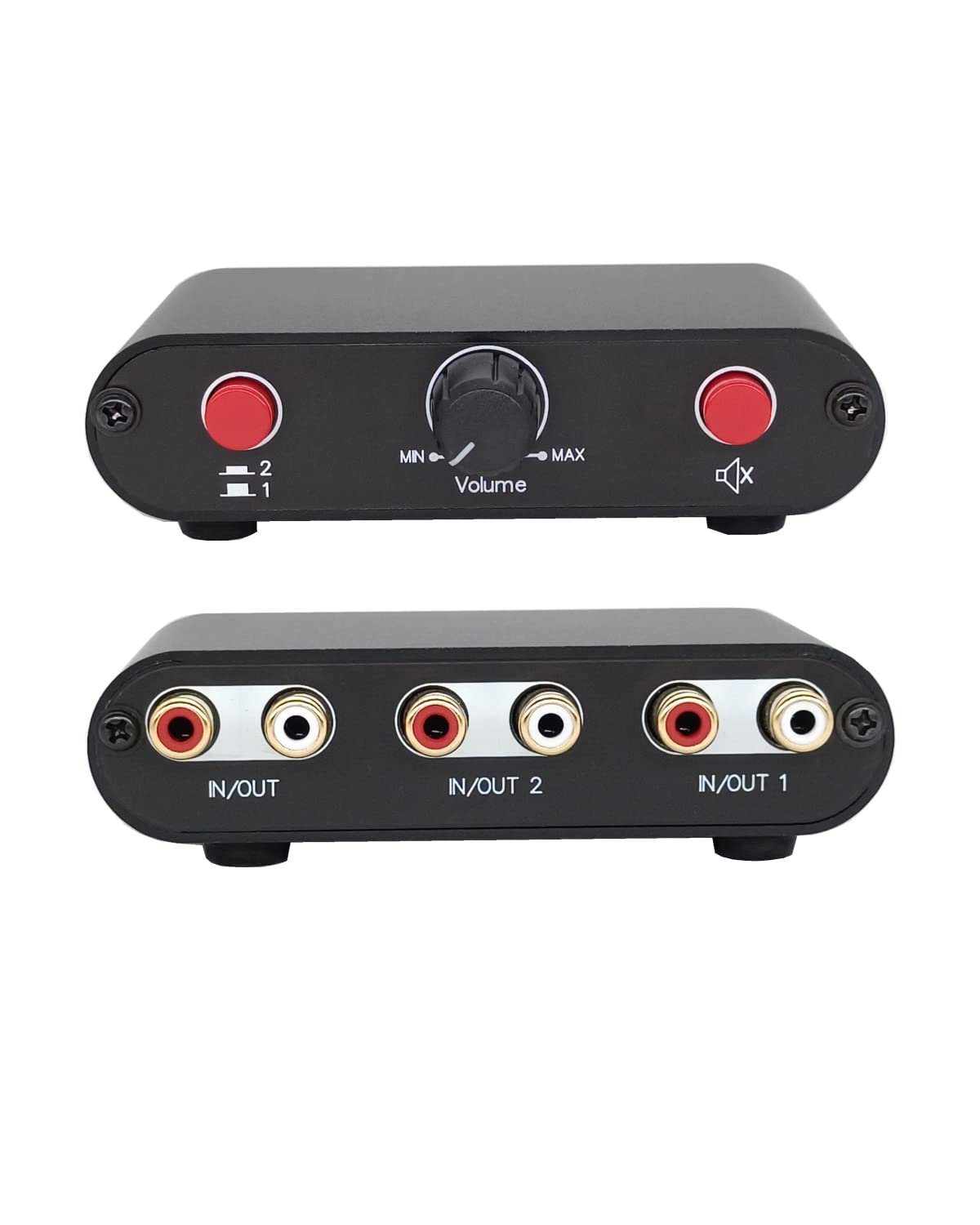 2 Way Rca Stereo Audio Switch Input Signal Source Switcher Selector Splitter Box(2 In 1 Out / 1 In 2 Out) Rc21
