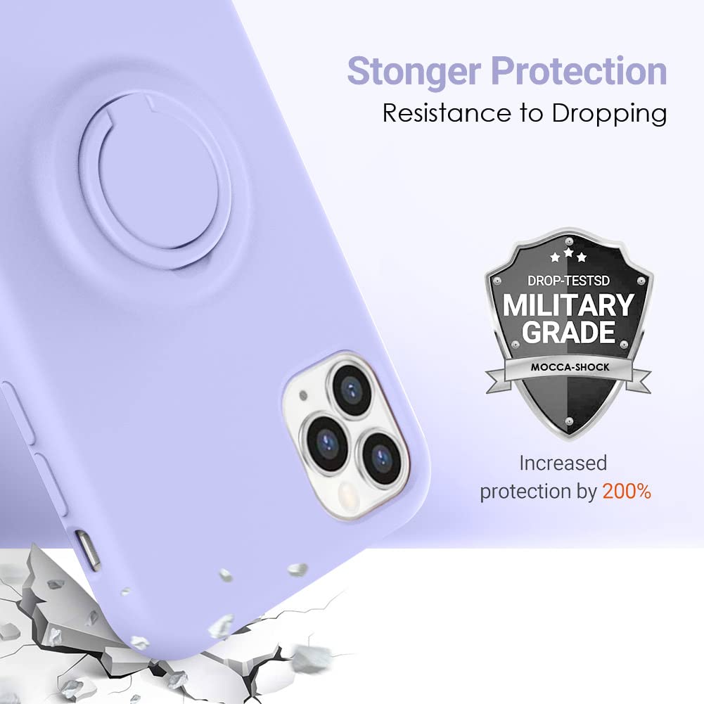 Mocca For Iphone 11 Pro Max Case With Kickstand | Anti Scratch | Soft Microfiber Lining Full Body Shockproof Protective Case For