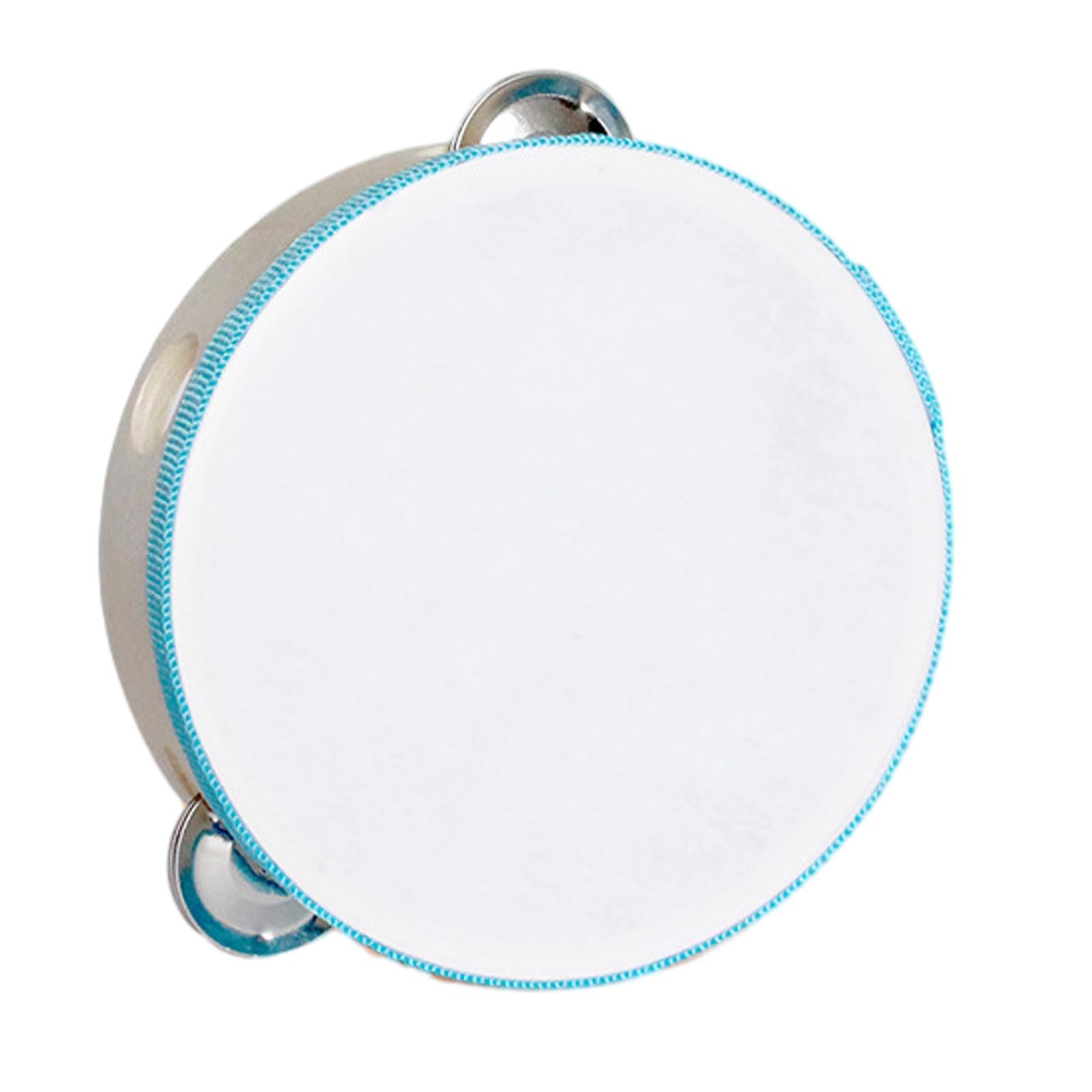 ATORSE Hand Drum Musical Instrument Wooden Tambourine for Children Game Toys Adults Blue