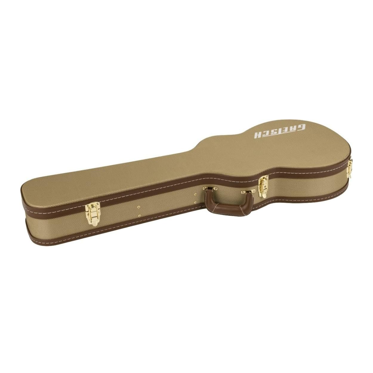 Gretsch G2655T Tweed Hard Shell Case With Center Storage Compartment And Shoulder Strap For Streamliner Electric Guitar (Brown)