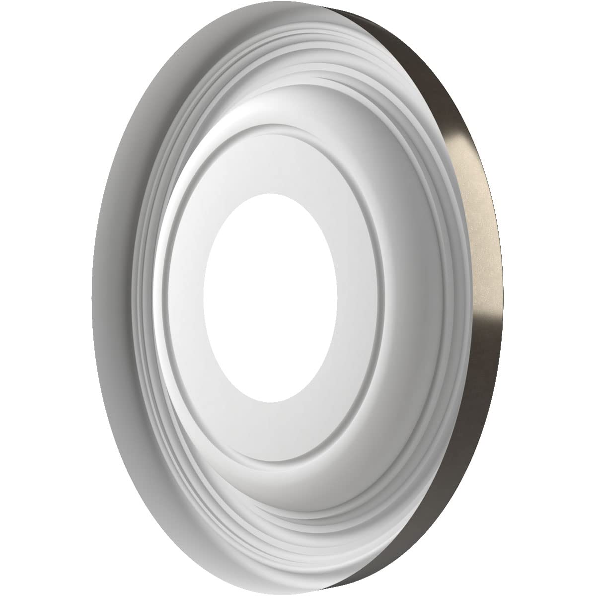 Ekena Millwork Cmp10Trcch Traditional Thermoformed Pvc Ceiling Medallion (Fits Canopies Up To 5 1/2''), 10''Od X 3 1/2''Id X 1 1