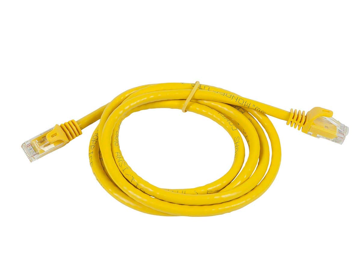 Monoprice Cat6 3Ft Yellow Patch Cable Utp 24Awg 550Mhz Pure Bare Copper Snagless Rj45 Flexboot Series Ethernet Cable