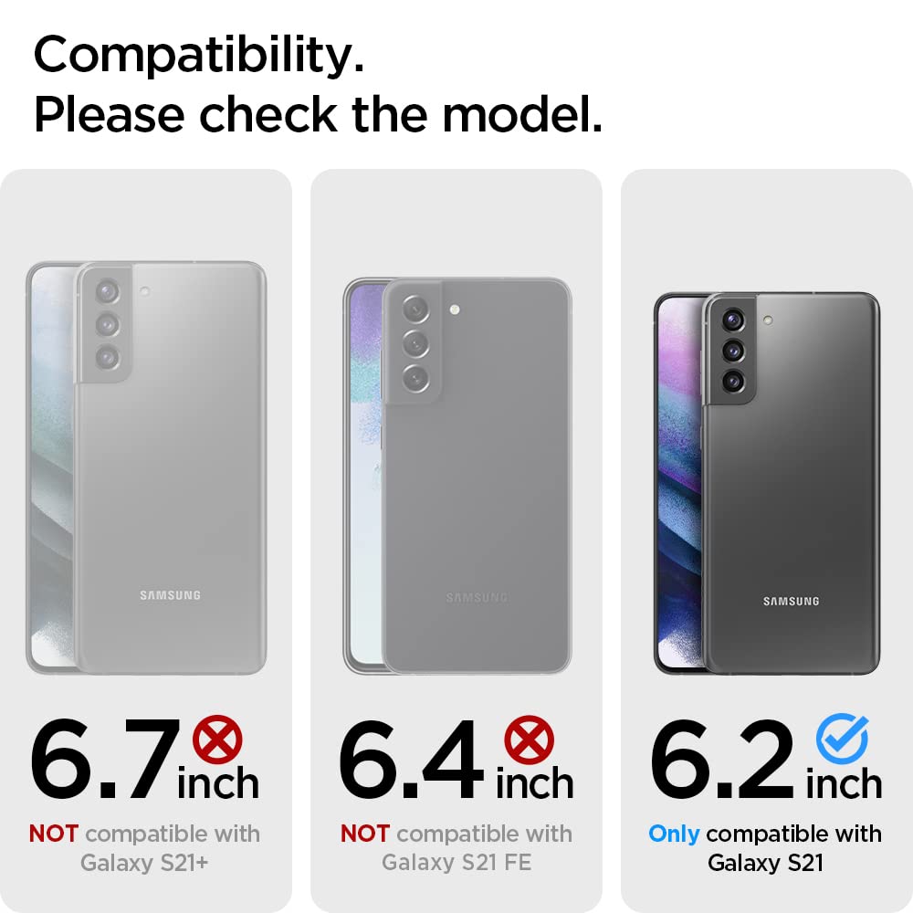 Spigen Liquid Air [Military Grade] Designed For Galaxy S21 Case (2021) - Matte Black