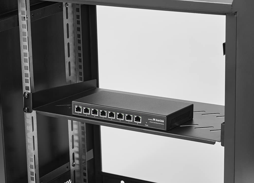 Braveyczc 1U Server Rack Shelf Rack Mount Tray 10'' Deep For 19'' Network Cabinet And Equipment Rack Universal Vented Rackmount