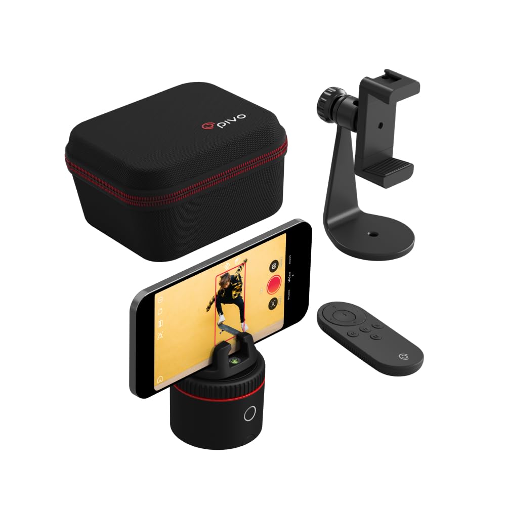 Pivo Pod Classic Auto Tracking Phone Holder, Face & Body Tracker, 360 Rotation, Stand For Content Creation With Remote Control, 