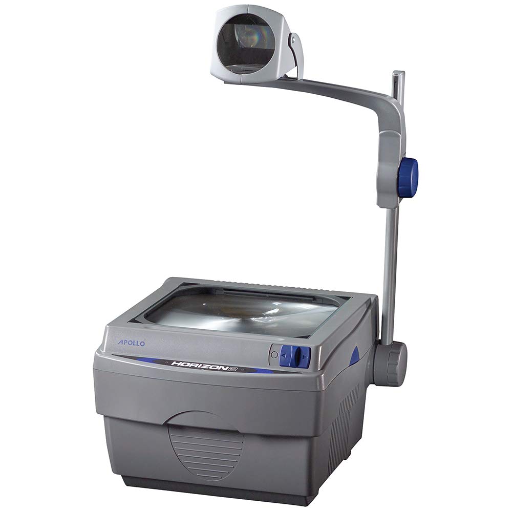 Apollo Overhead Projector, Horizon 2, 2000 Lumen Output, 10 x 10, Closed Head (V16002M), Gray