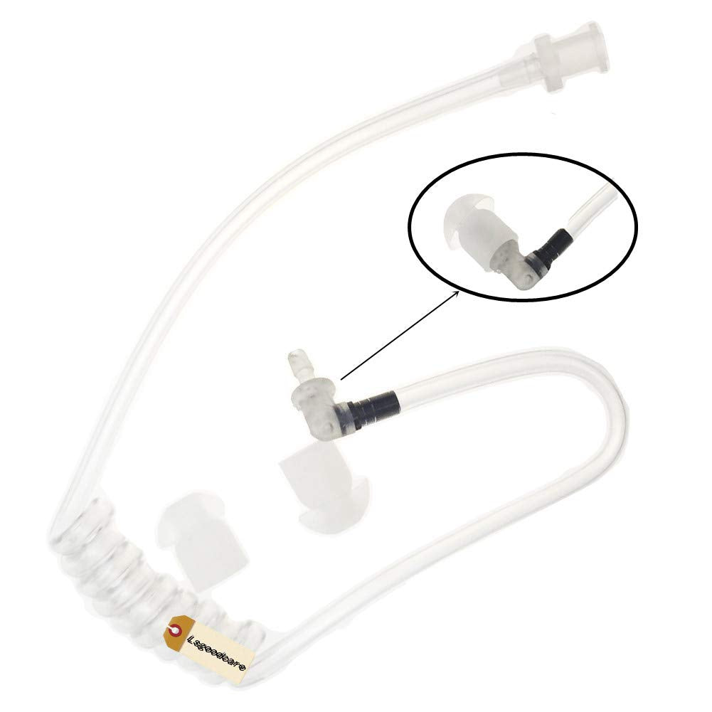 Lsgoodcare 20Pcs Replacement Covert Acoustic Air Coil Audio Tube Earbuds Compatible For Motorola Kenwood Icom Yaesu Two Way Radio Earpiece