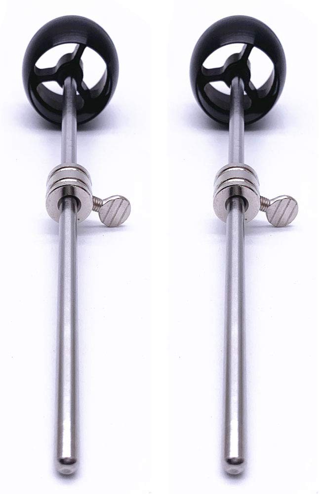 Jiayouy 2 Pieces Bass Drum Pedal Beater Aluminum Alloy Hammer Head Percussion Instrument Accessory Part Black 1
