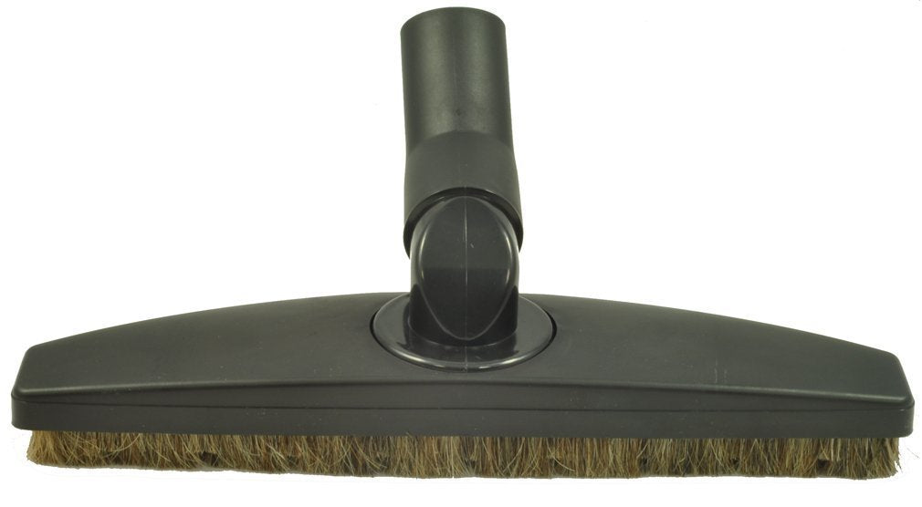 Floor Brush For Miele Canister Vacuum Cleaner Floor Tool Attachment. 35Mm Spring Elbow   Side To Side Rotation   Up Down Swivel   Black 12' Wide   Horsehair Bristles