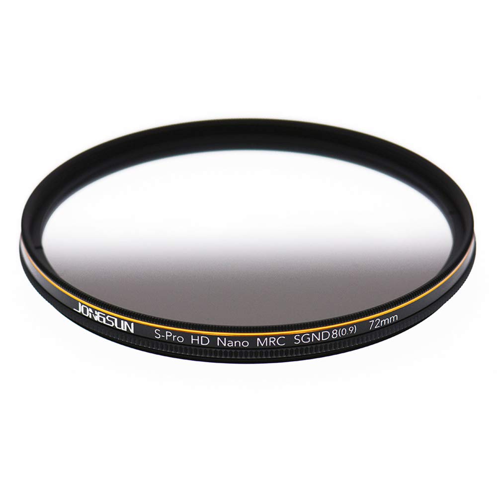 Jongsun 72Mm Nd Filter, Color Graduated Gray Neutral Density Filter, 18 Layer Multi Coated, Optical Glass Schott B270, Csgnd8 (0