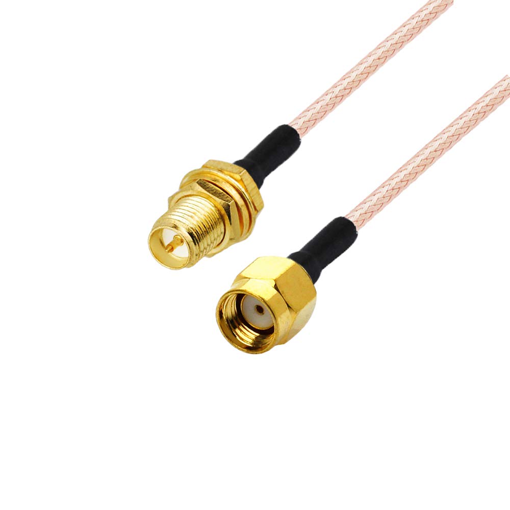 Redyutou Wifi Antenna Extension Cable Rp Sma Male To Rp Sma Female Bulkhead Jack Rg316 Cable 30Cm 12 Inch For Wifi Router Securi