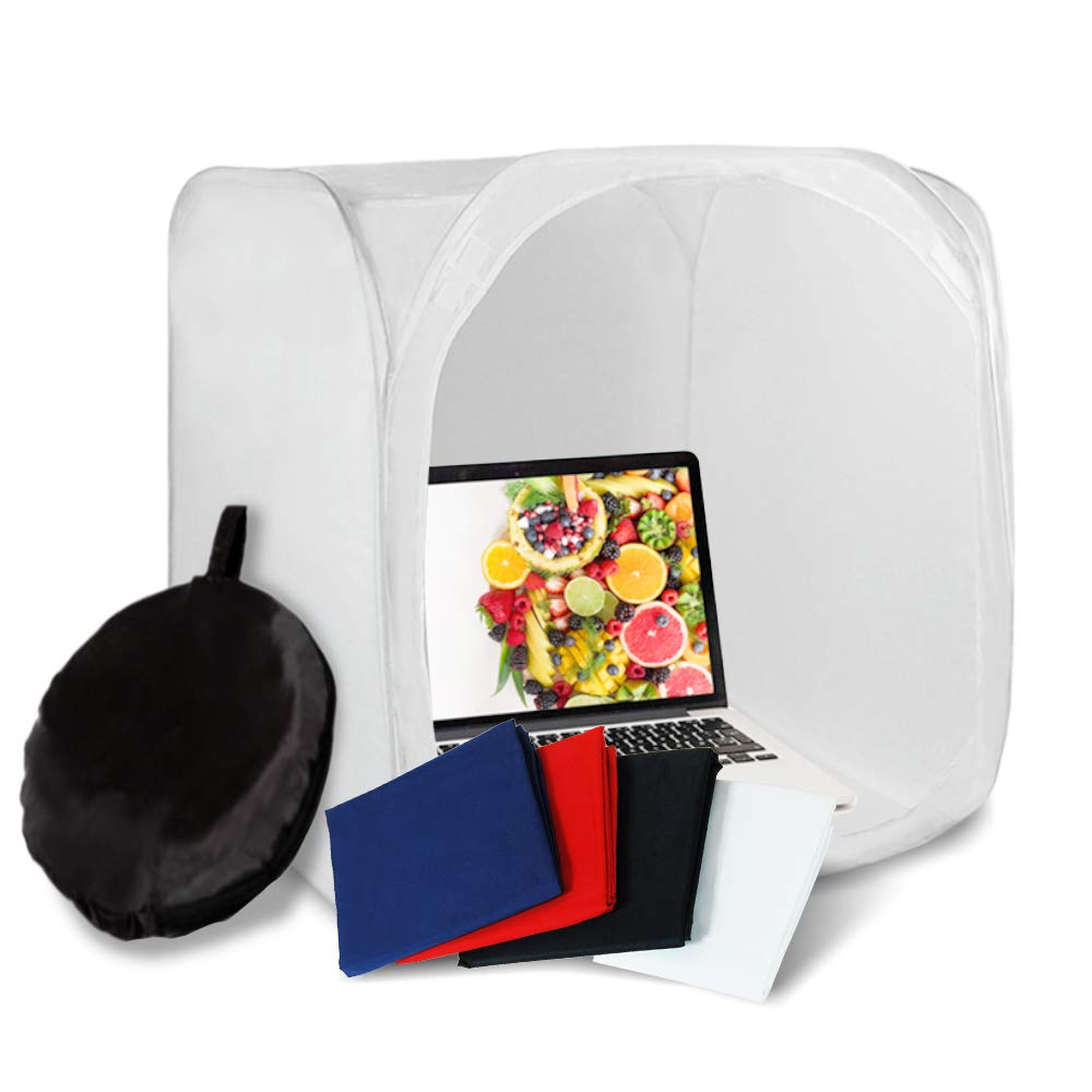 LimoStudio 32 x 32 x 32 Inch Cubic Table Top Photo Studio Lighting Softbox Shooting Tent with Color Background for Commercial Product Shooting, Photography Studio, AGG2137