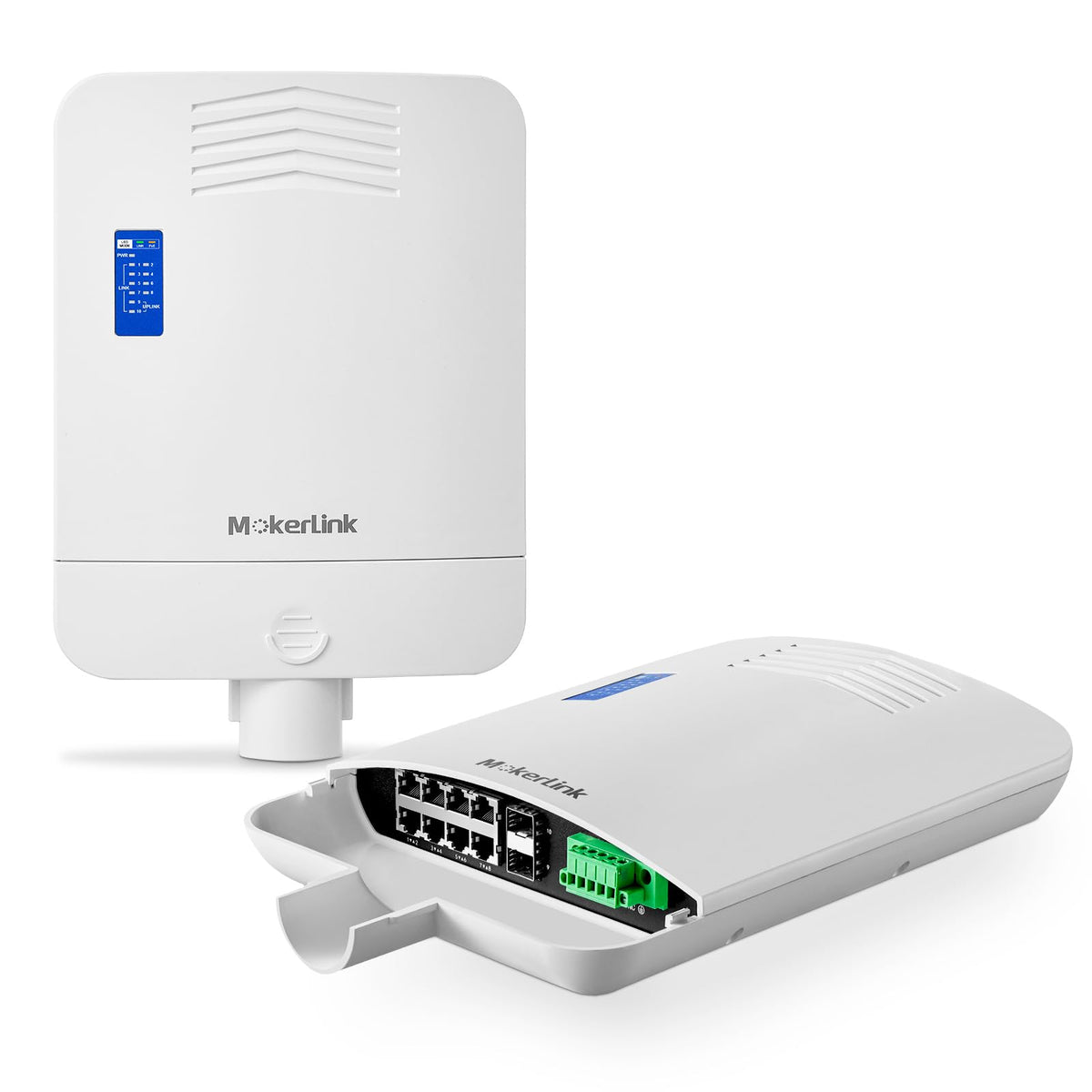 Mokerlink Outdoor 10 Port Gigabit Poe Switch, 8 Gigabit Poe, 2 Gigabit Sfp, 96W Ieee802.3Af/At, Ip65 Weatherproof Plug & Play Ne