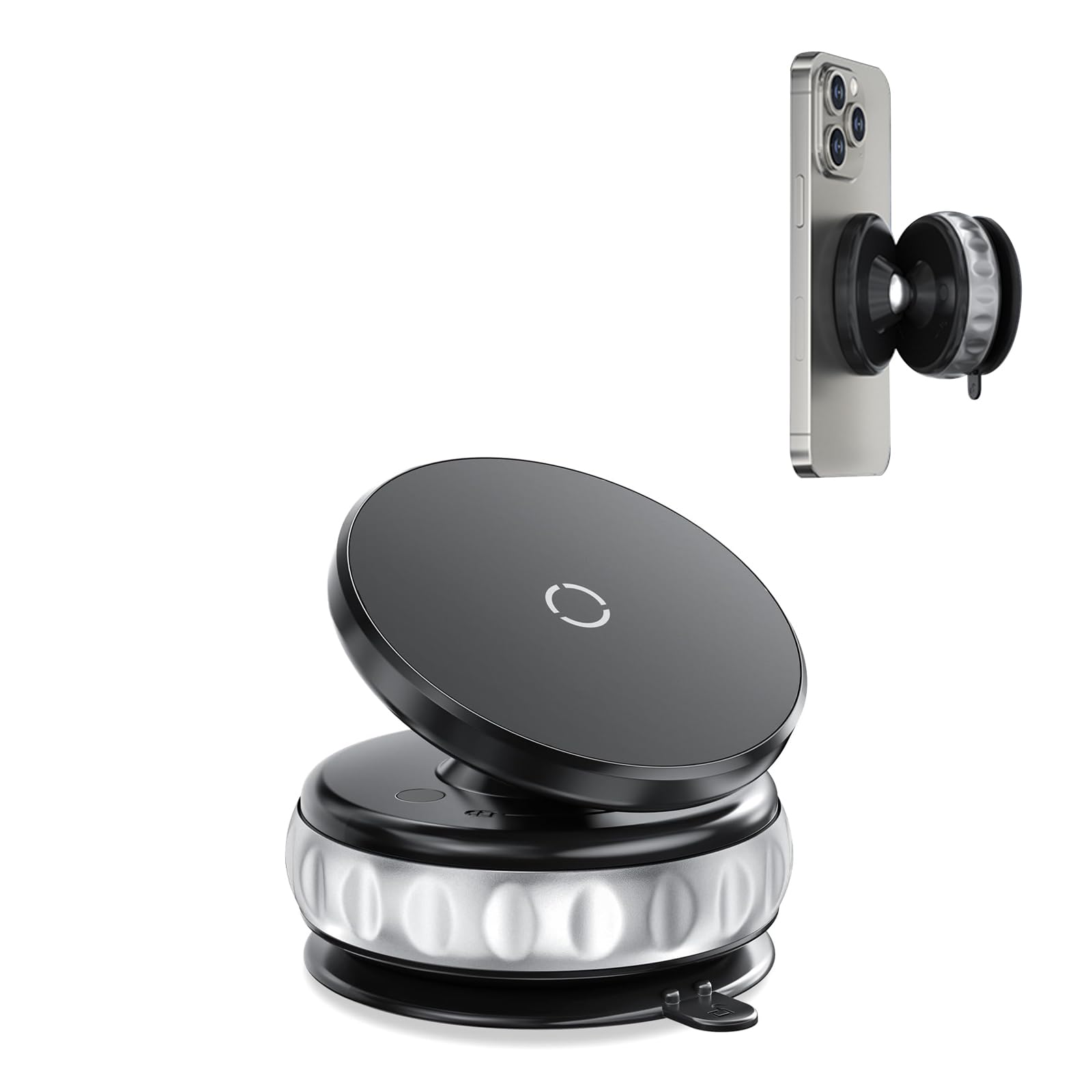 Vacuum Suction Magnetic Car Phone Holder, 360 Adjustable Car Phone Mount, Suction Cup Cell Phone Holders For Your Car Compatible