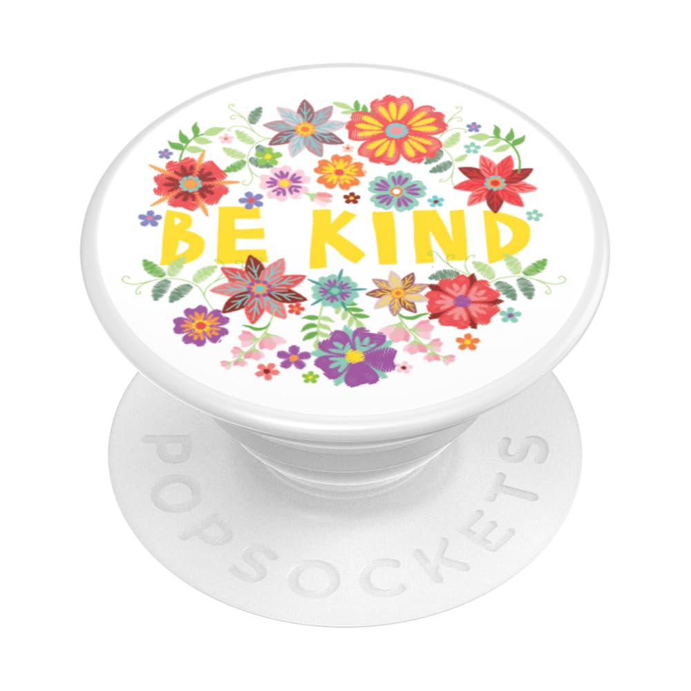 Popsockets Phone Grip With Expanding Kickstand   Be Kind Embroidery