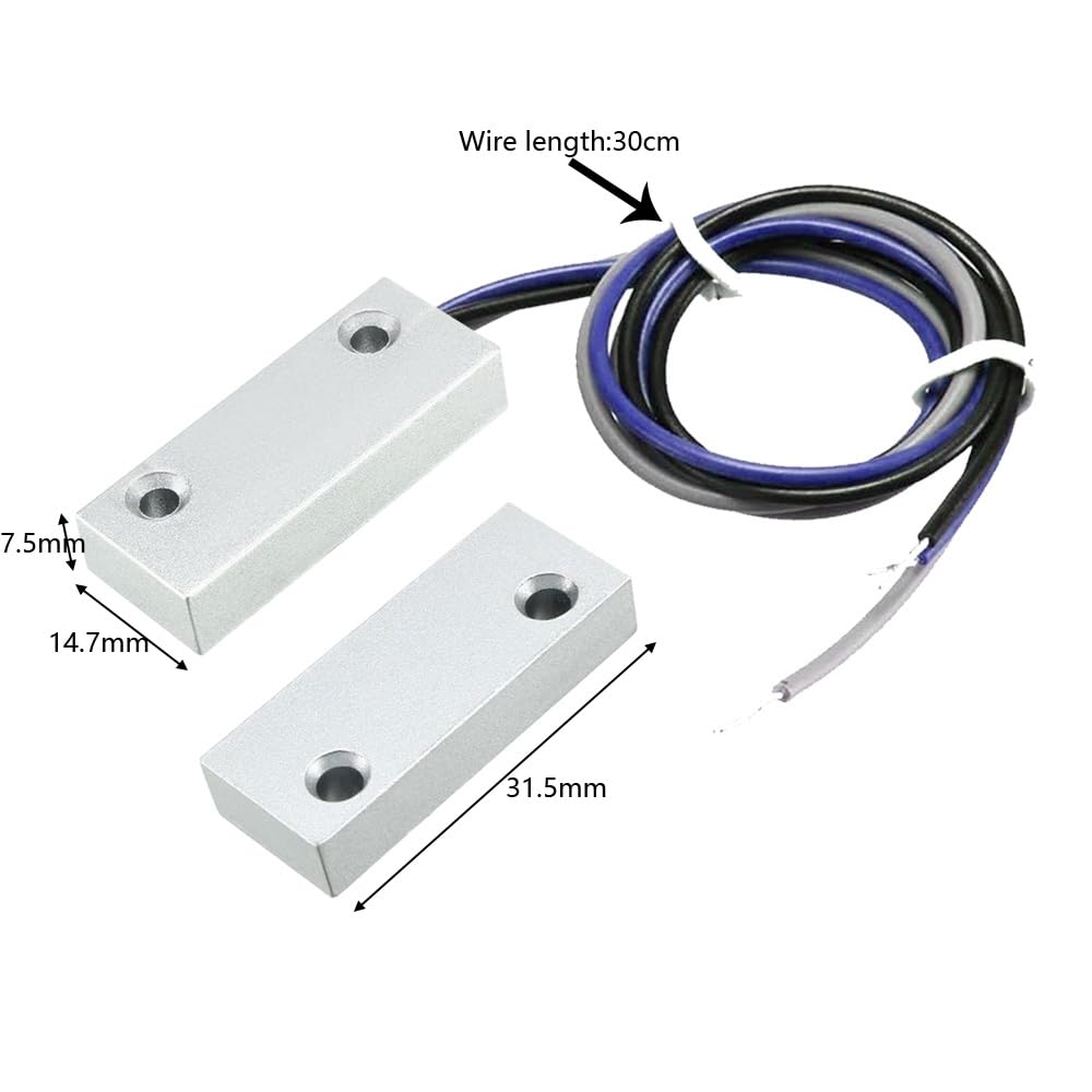 Gebildet Rolling Door Contact Magnetic Reed Switch Alarm With 3 Wires For N.O./N.C. Applications Mc 51