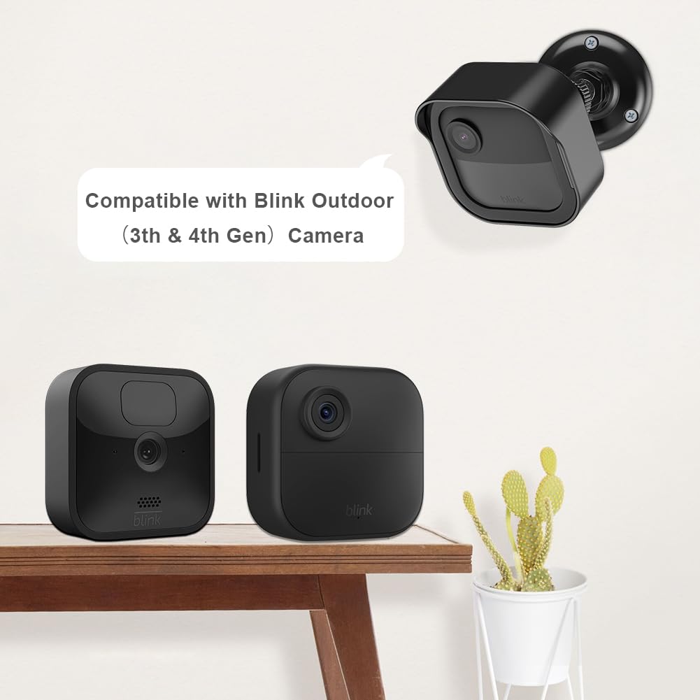 All New Blink Camera Wall Mount For Blink Outdoor(4Th & 3Rd Gen) Camera,Weatherproof Protective Housing And 360 Degree Adjustable Mount For Blink Camera System (Black)