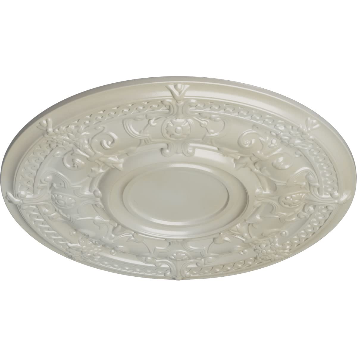 Ekena Millwork Cm33Dafbs Dauphine Ceiling Medallion, 33 7/8''Od X 1 3/8''P (Fits Canopies Up To 13 1/4''), Hand Painted Flash Bl