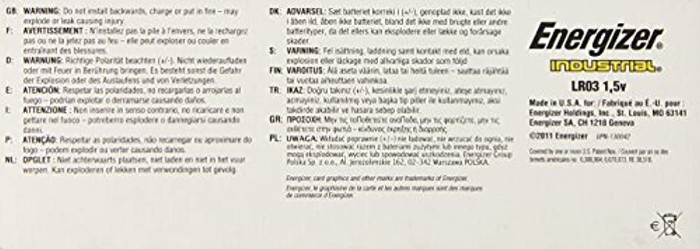 Energizer Industrial Aaa Alkaline Batteries 24 Per Box En92
