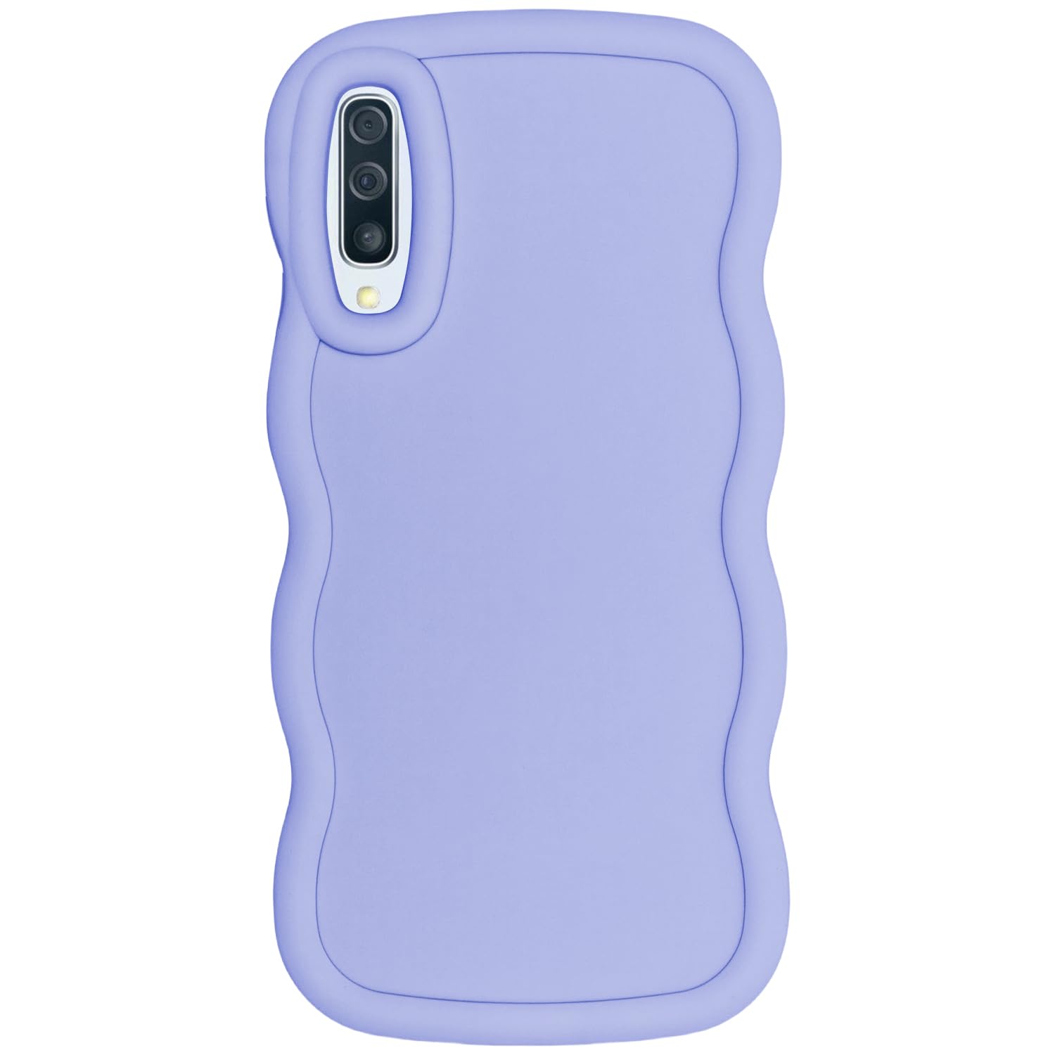 WOGROO Slim Fit Case for Samsung Galaxy A50/A50s/A30, Wave Frame, Cute Soft TPU Thin Protective Phone Cover for Women, Light Pur