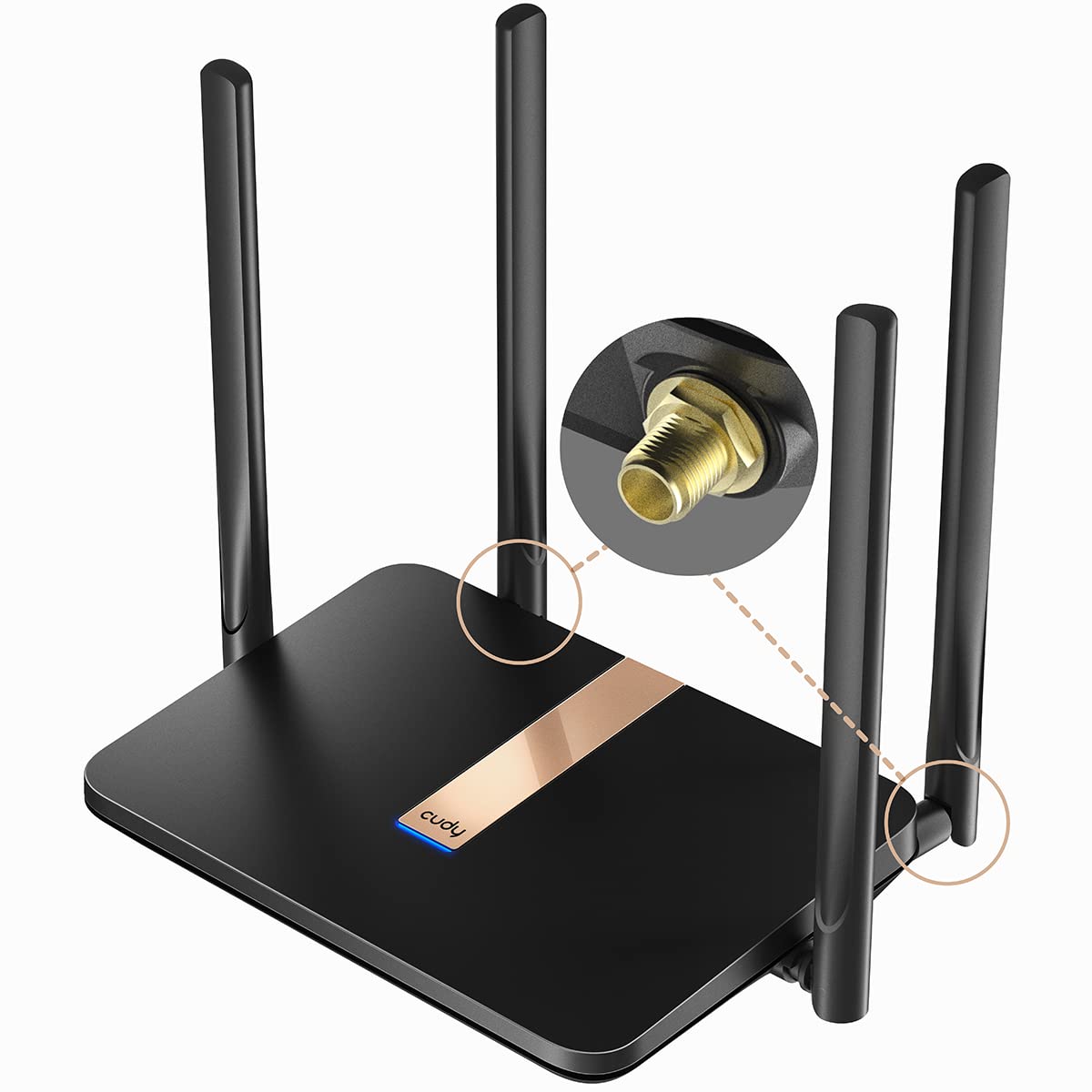 Cudy 2023 New Ac1200 Unlocked 4G Lte Modem Router With Sim Card Slot, 1200Mbps Mesh Wifi, Ec25 Afx Qualcomm Chipset, Detachable