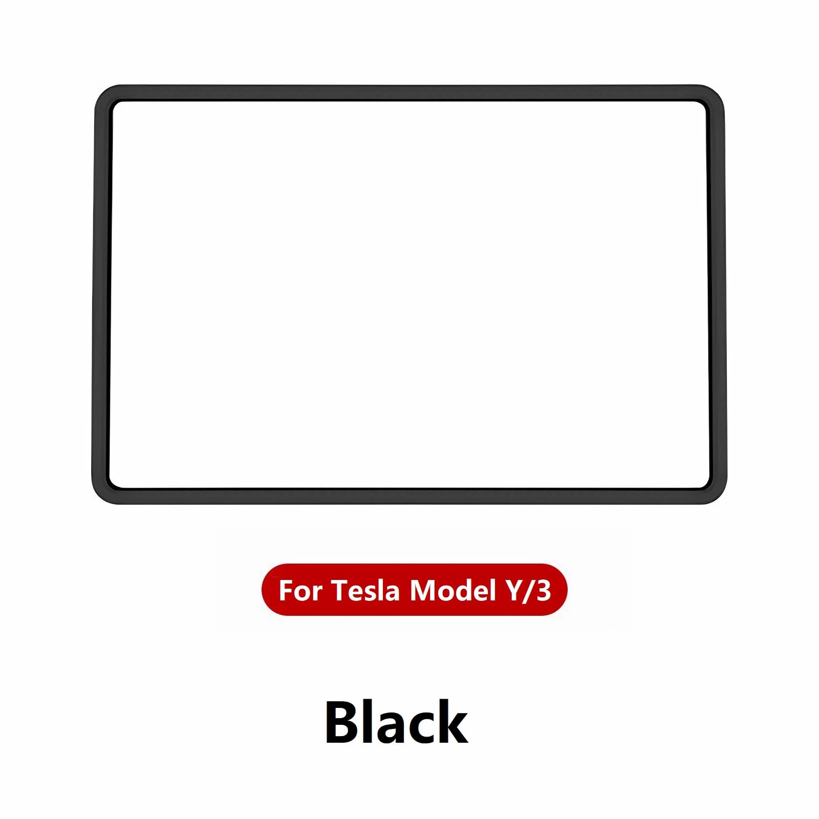 Gooyogoo Screen Protector Silicon Frame For Tesla Model Y/3 15'' Center Control Touchscreen, Knee Protection,Skin Friendly,Cover