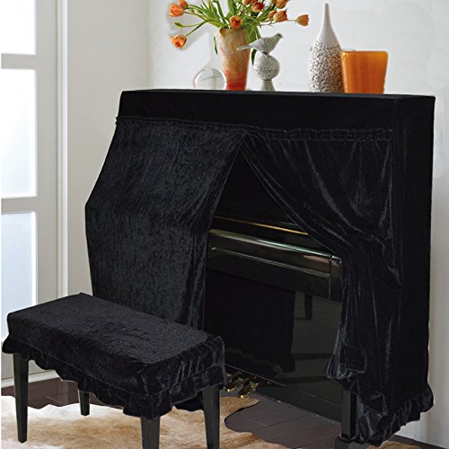 Omonic Full Piano Cover And Chair Bench Cover Cloth Art More Pleuche Decorated With Macrame For Universal Upright Vertical Piano