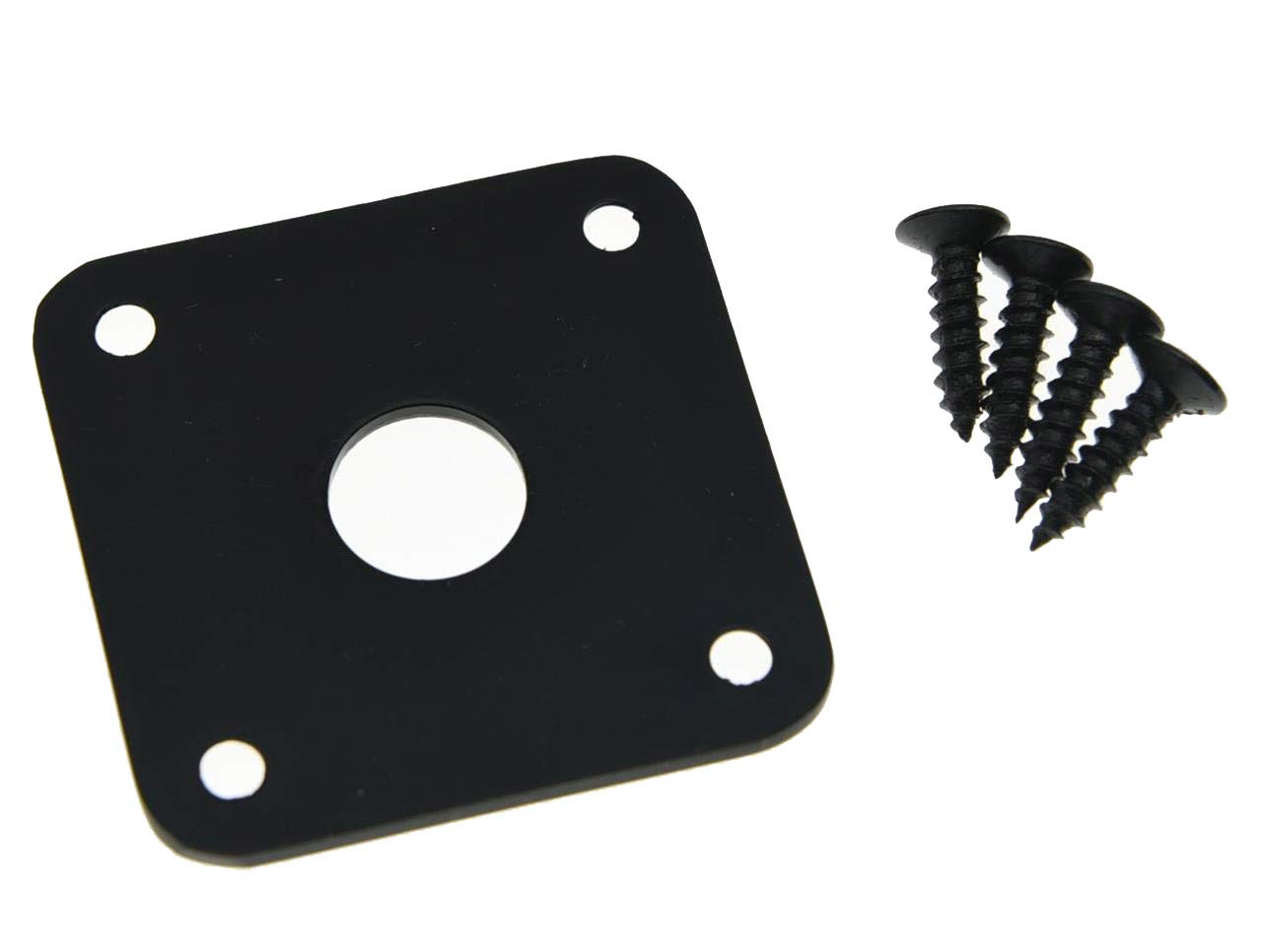 Dopro Black Flat Bottom Metal Jack Plate Flat Base Square Jackplate For Usa Lp Les Paul