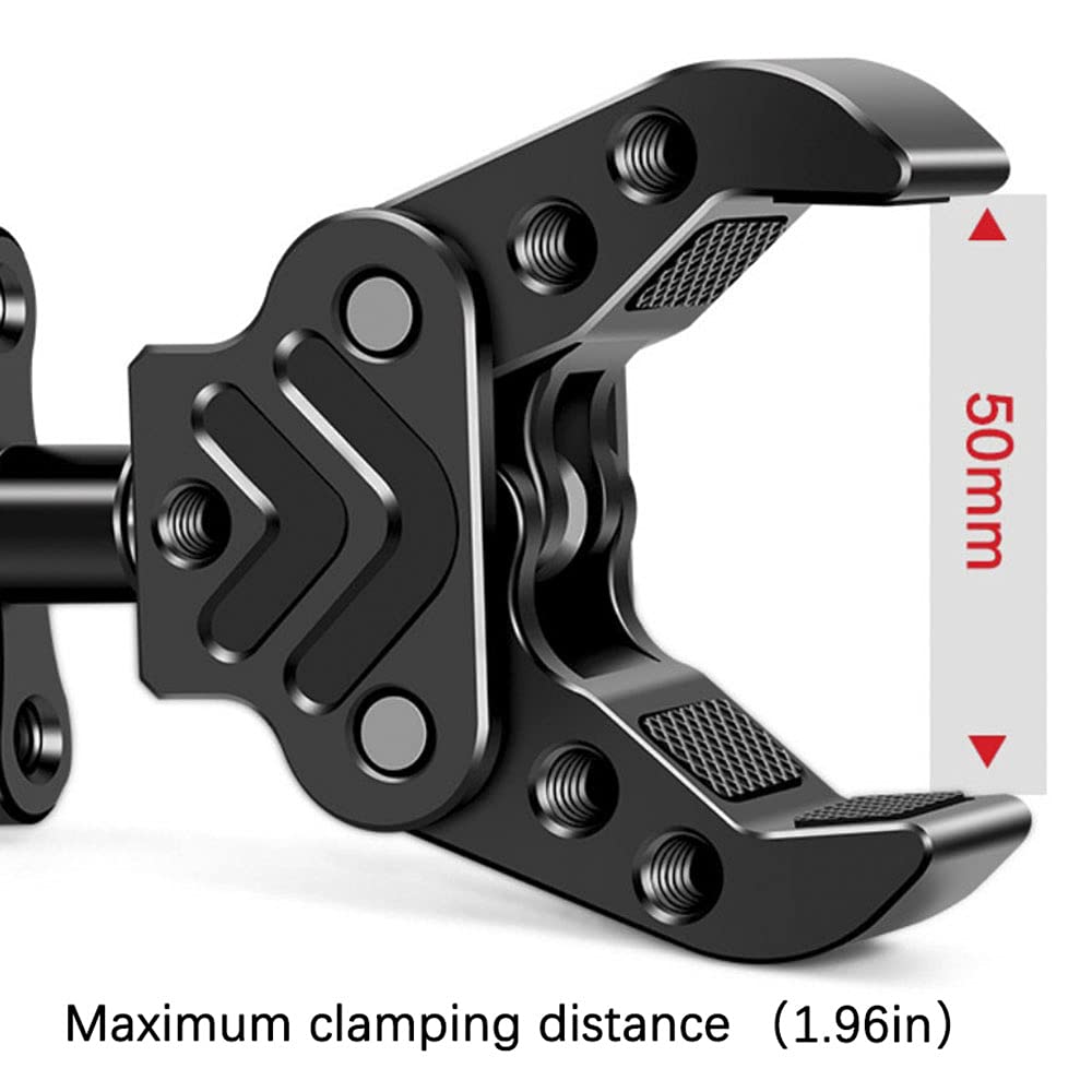 Happypopo Super Clamp Camera Clamp Mount With 1/4'' Thread Bottom Clamp For Gopro Camera ,Ronin,Lcd Field Monitor, Led Lights, F