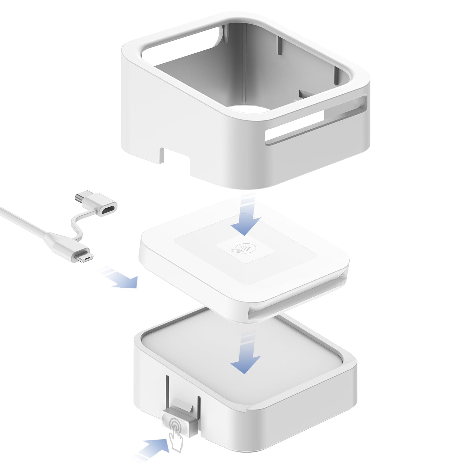 Rounkin Credit Card Dock For Square Reader 1St And 2Nd Generation,Beautiful And Compact Case For Square Reader, Support Anti Sle