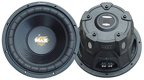 Lanzar 12In Car Subwoofer Speaker   Black Non Pressed Paper Cone, Stamped Plastic Basket, Dual 4 Ohm Impedance, 1600 Watt Power 