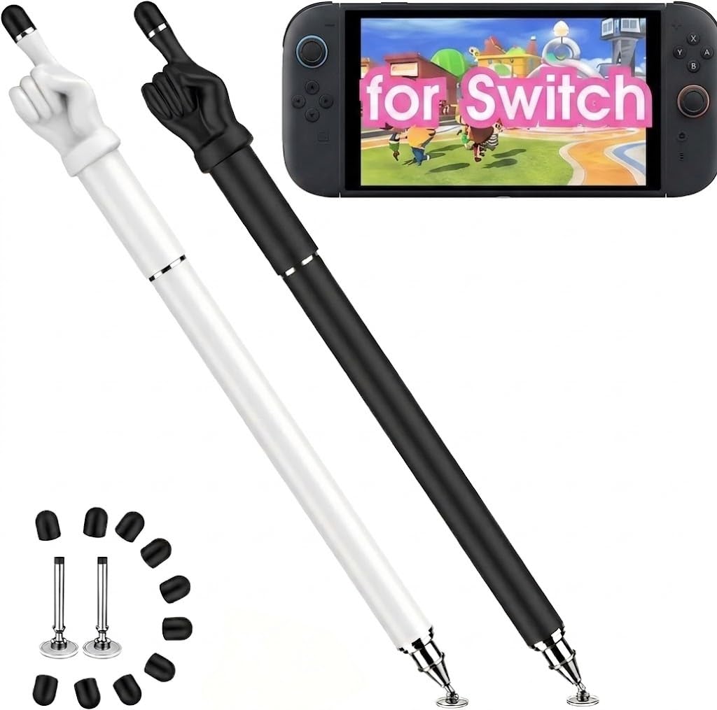 Stylus Pen for Touchscreen, MEKO 2-in-1 High Sensitivity Fingertip Stylus Pens for iPhone iPad Android Tablets Smartphone, Switc