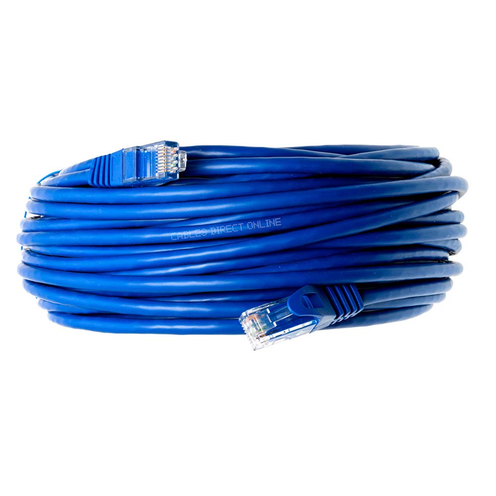 Cables Direct Online Pack Of 3 Snagless Cat5E Ethernet Network Patch Cable Blue 15 Feet