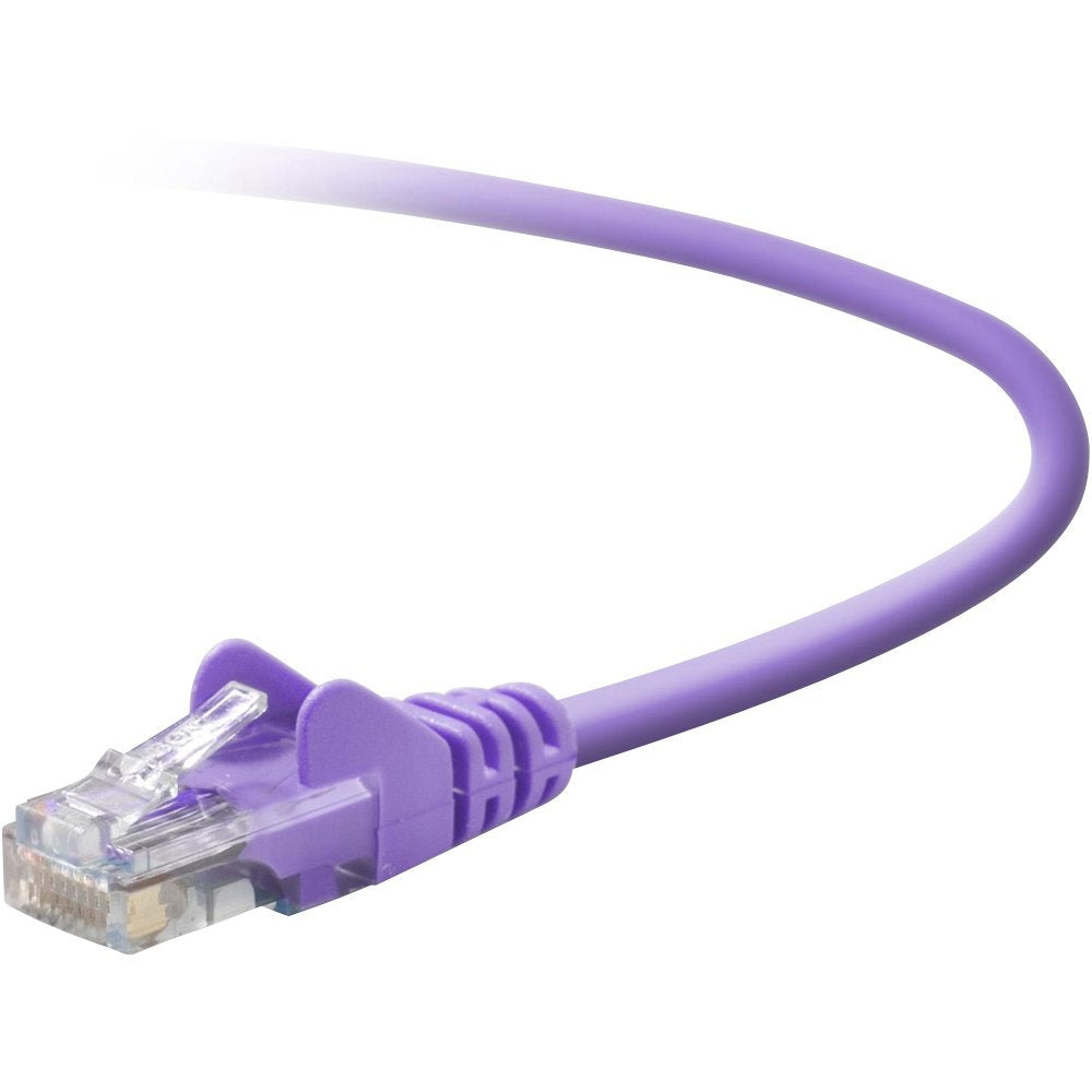 Belkin A3X126 06 Pur S 6Ft Cat5E Purple Snagless Xover Cable Rj45Mrj45M