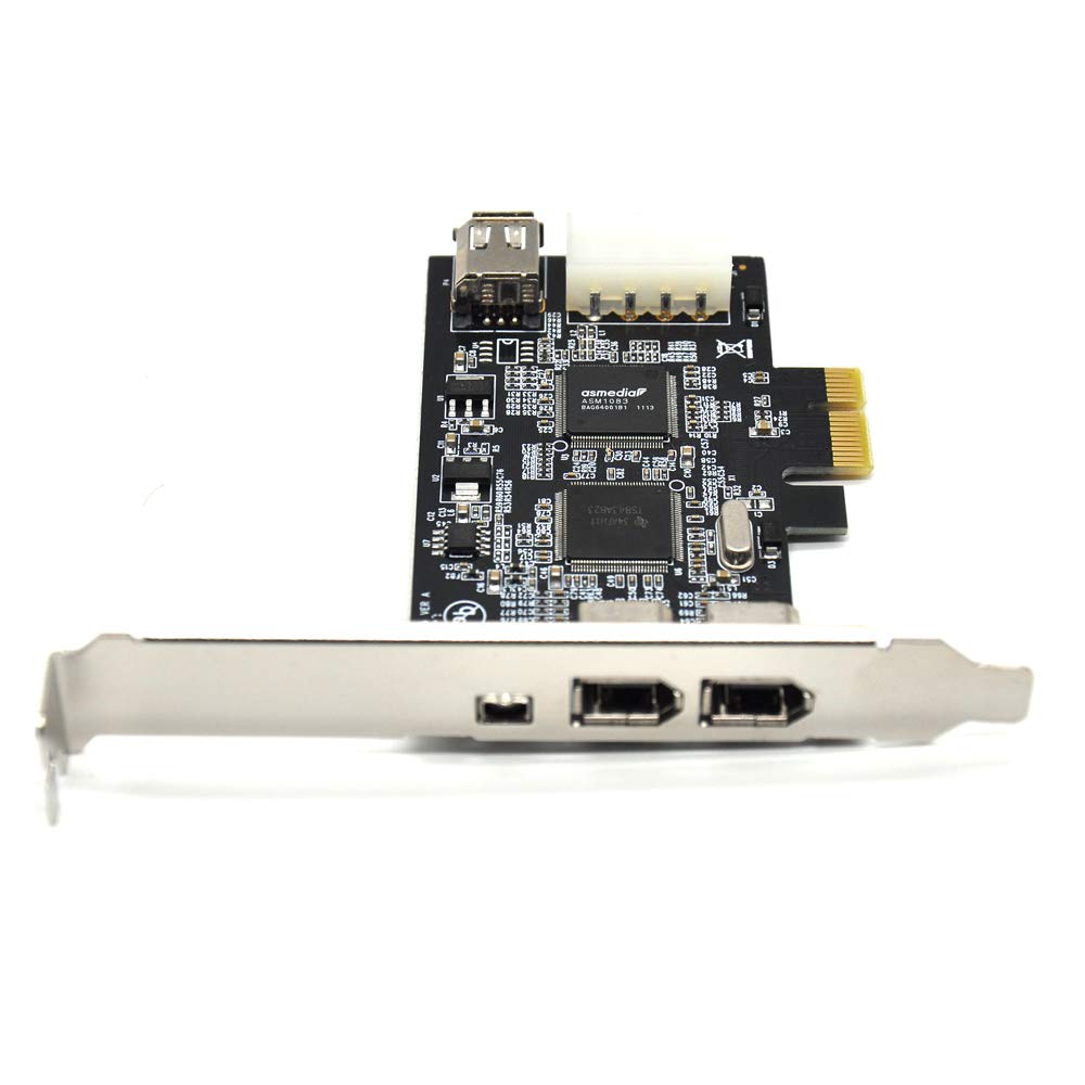Padarsey Pcie Firewire Card For Windows 10, Ieee 1394 Pci Express Controller 4 Ports(3 X 6 Pin And 1 X 4 Pin), 1394A Firewire 80