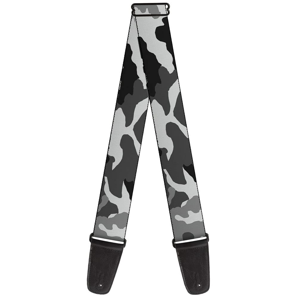 BuckleDown GSW30301 Camo White Guitar Strap