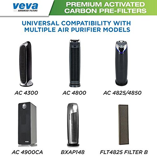 Veva Replacement Pre Filter 6 Pack Compatible With Germ Guardian Air Purifier Models Ac4800 Series (Ac4825, Ac4825E) And Filter