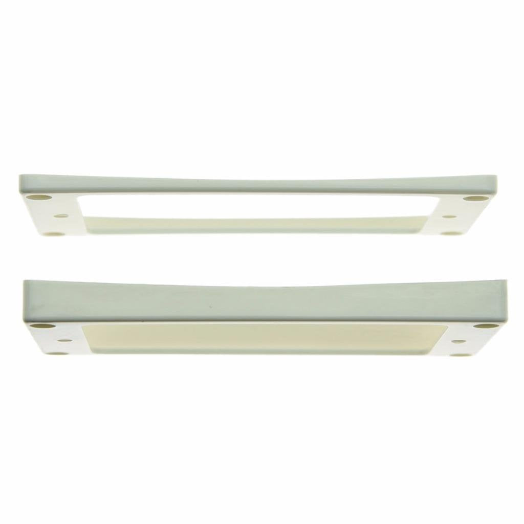 Dopro Set Of 2 Plastic Humbucker Pickup Ring Mounting Frame - Curved Bottom 3 * 5 For Neck And 7 * 9 For Bridge - White