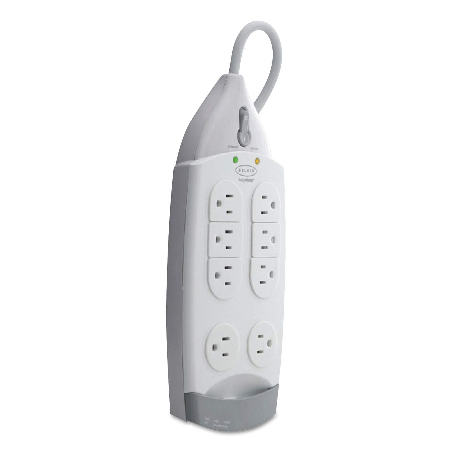Belkin 7 Outlet Surgemaster Home Series Power Strip Surge Protector With 12Ft Cord, 1045 Joules, White