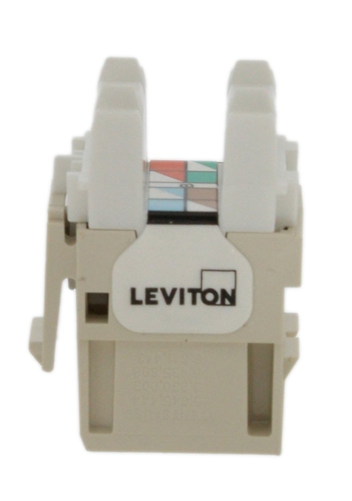 Leviton 61110 RT6 Extreme 6+ QuickPort Connector, CAT 6, Light Almond