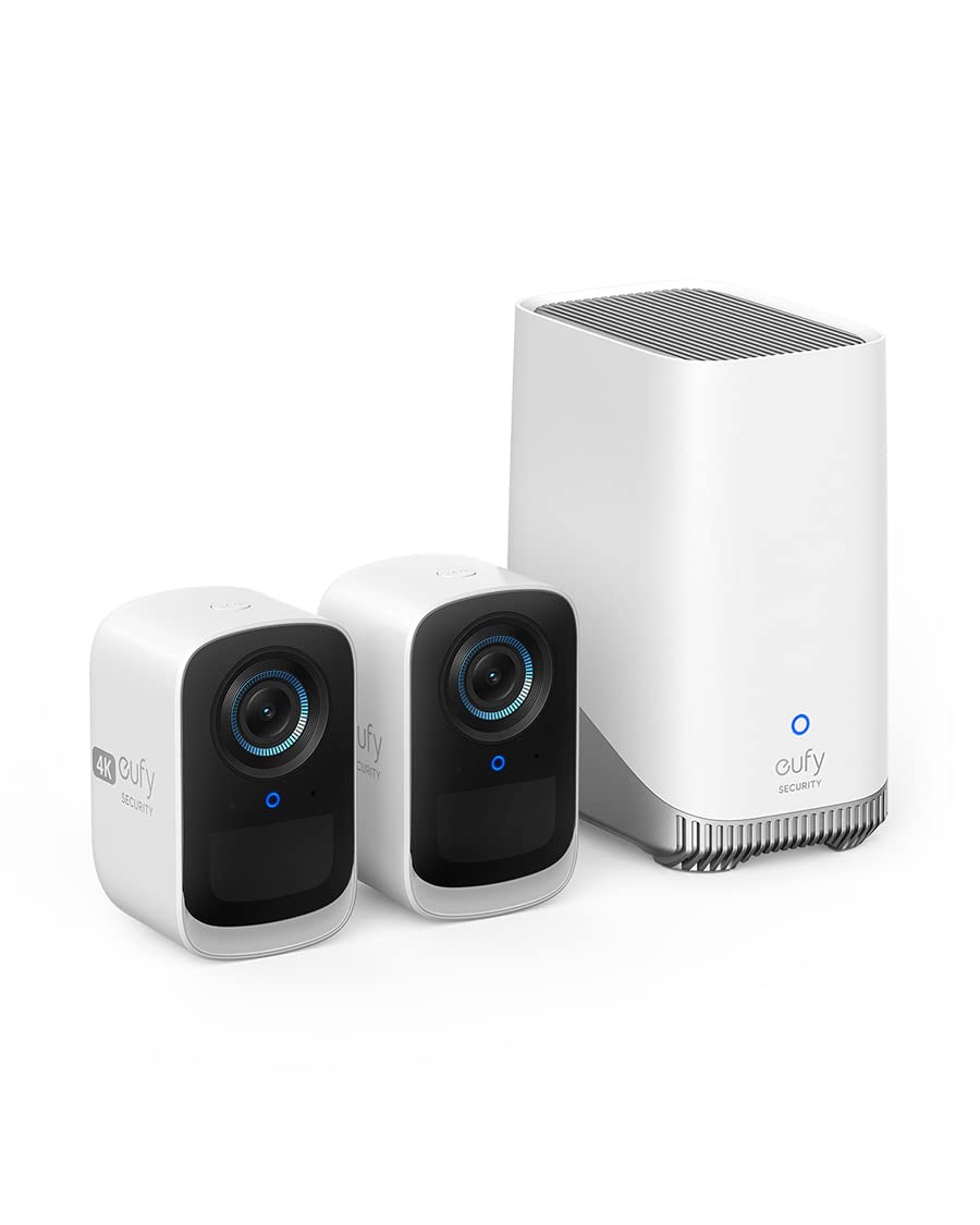 Eufy Security Eufycam S300(Eufycam 3C) 2 Cam Kit, Security Camera Outdoor Wireless, 4K Camera, Expandable Local Storage Up To 16